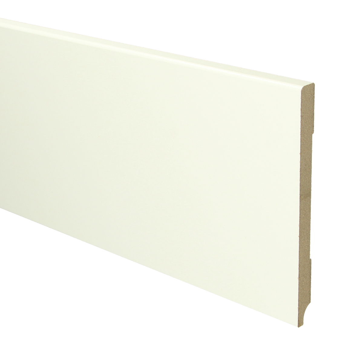 MDF Moderne Plint 150x12 RAL 9010 Zuiver Wit 16026