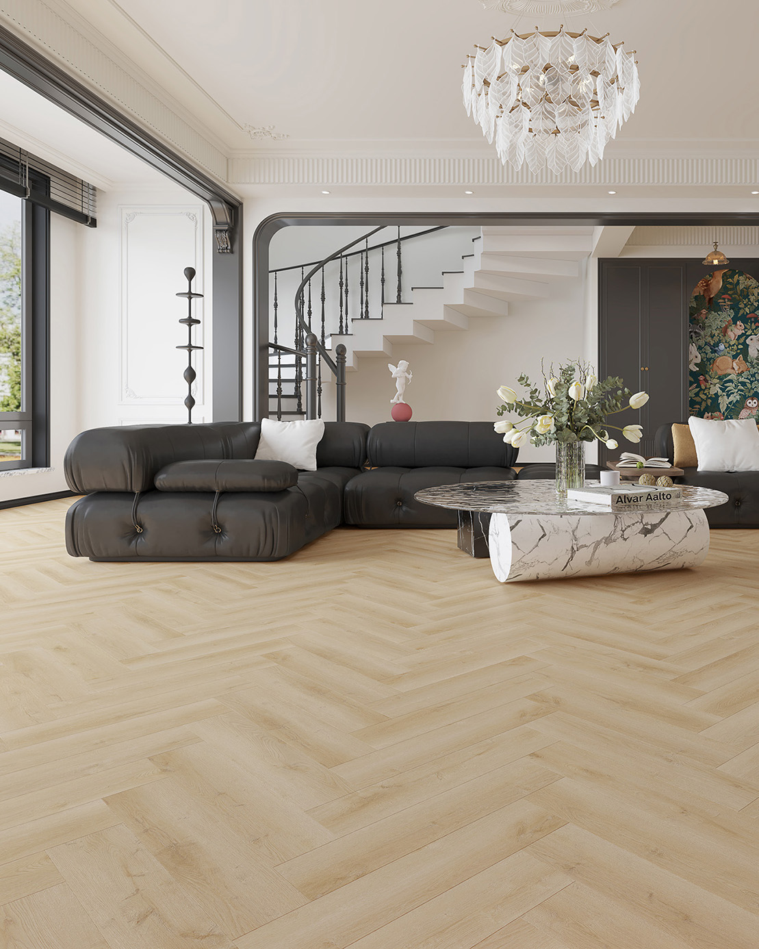 Luxury Floors Visgraat XL Light Natural Visgraat 2600