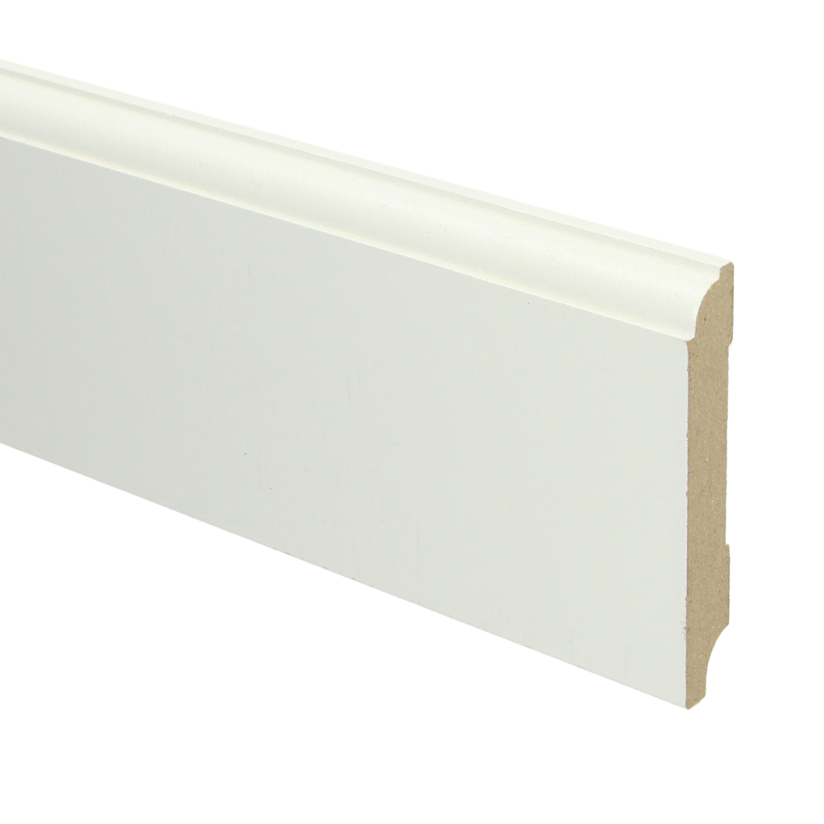 MDF Eigentijdse Plint 90x18 RAL 9010 Zuiver Wit 16050