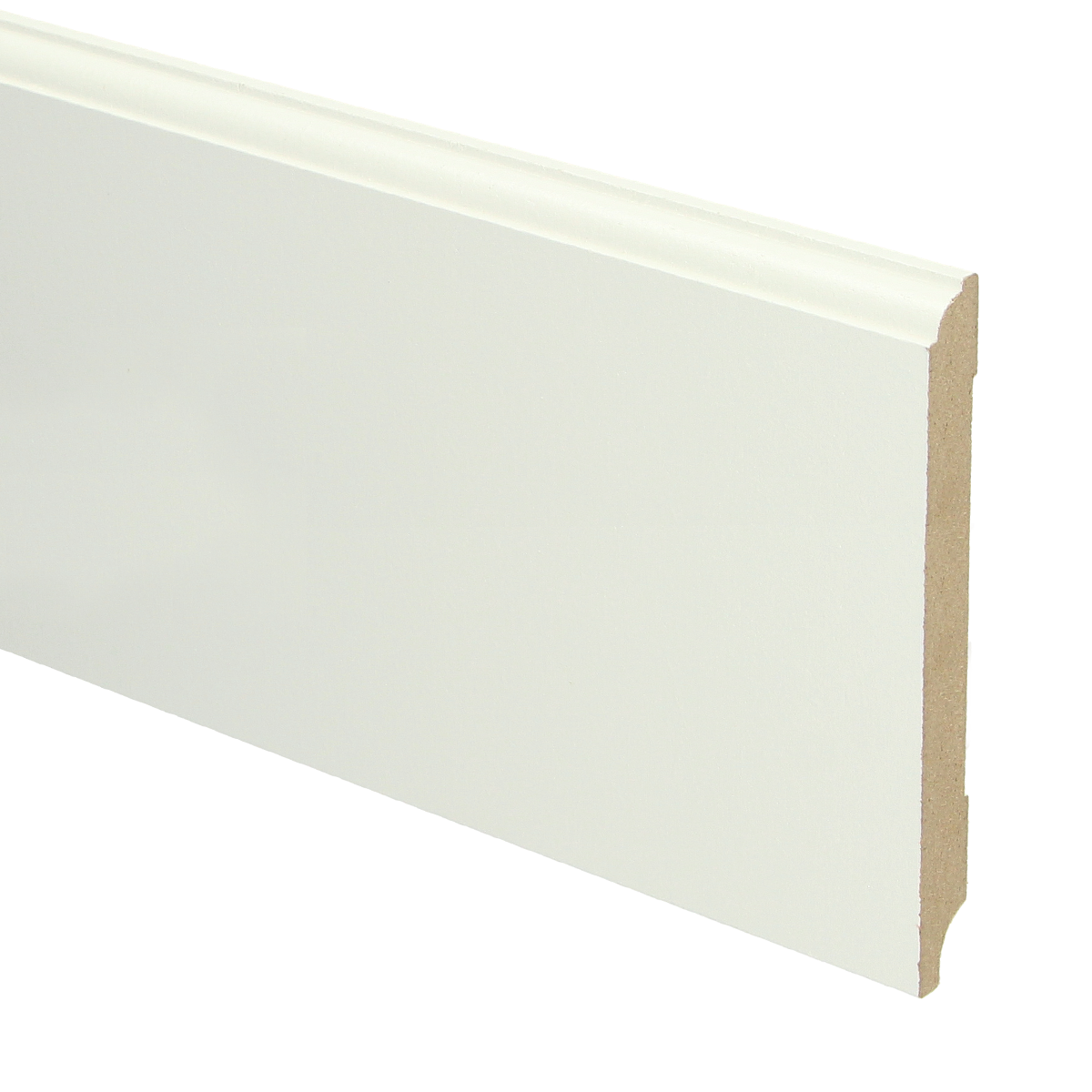 MDF Eigentijdse Plint 120x12 RAL 9010 Zuiver Wit 16048