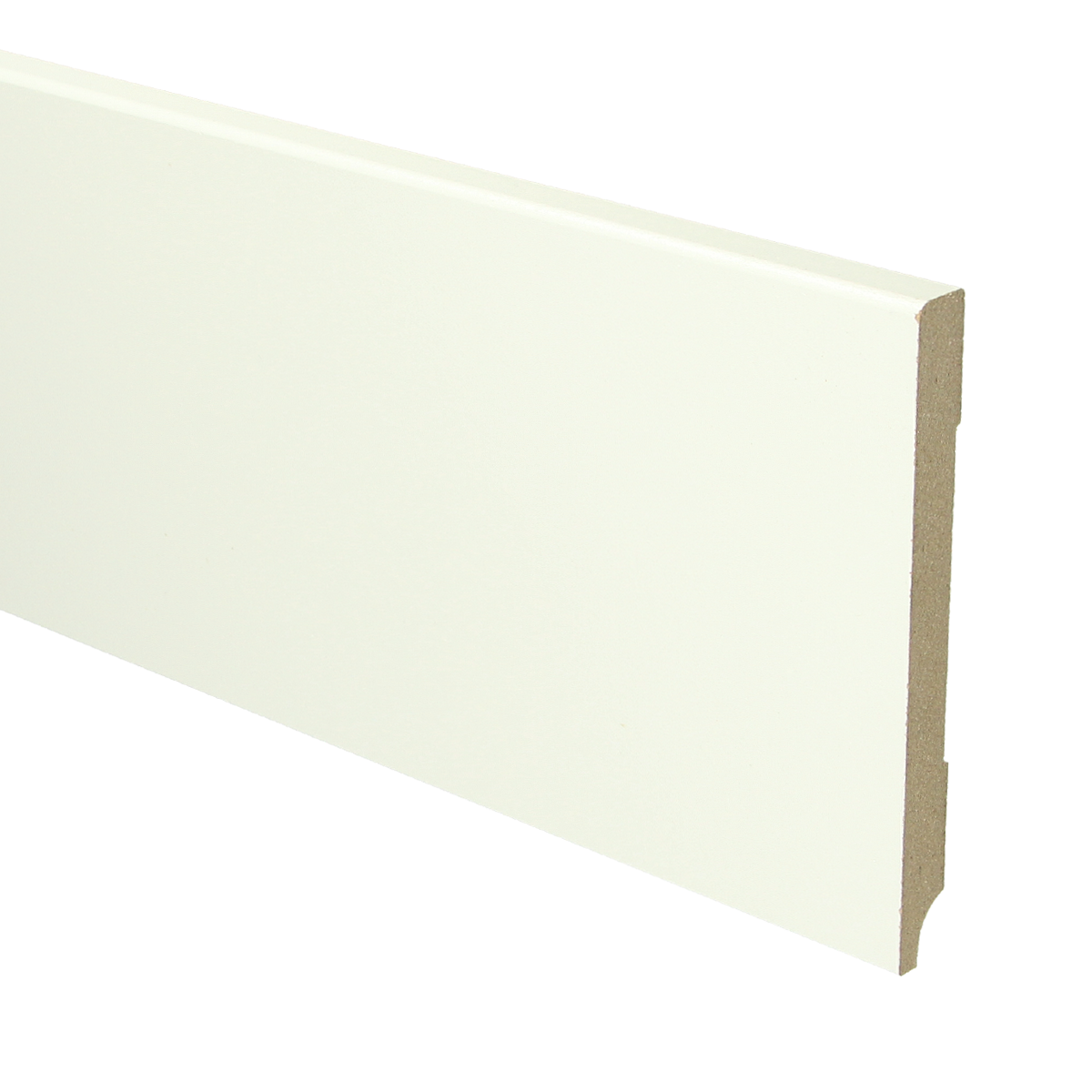 MDF Moderne Plint 120x12 RAL 9010 Zuiver Wit 16029