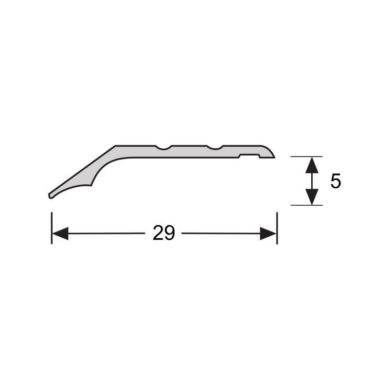 Overgangsprofiel 5 mm 2.7m Aluminium Zilver 51115