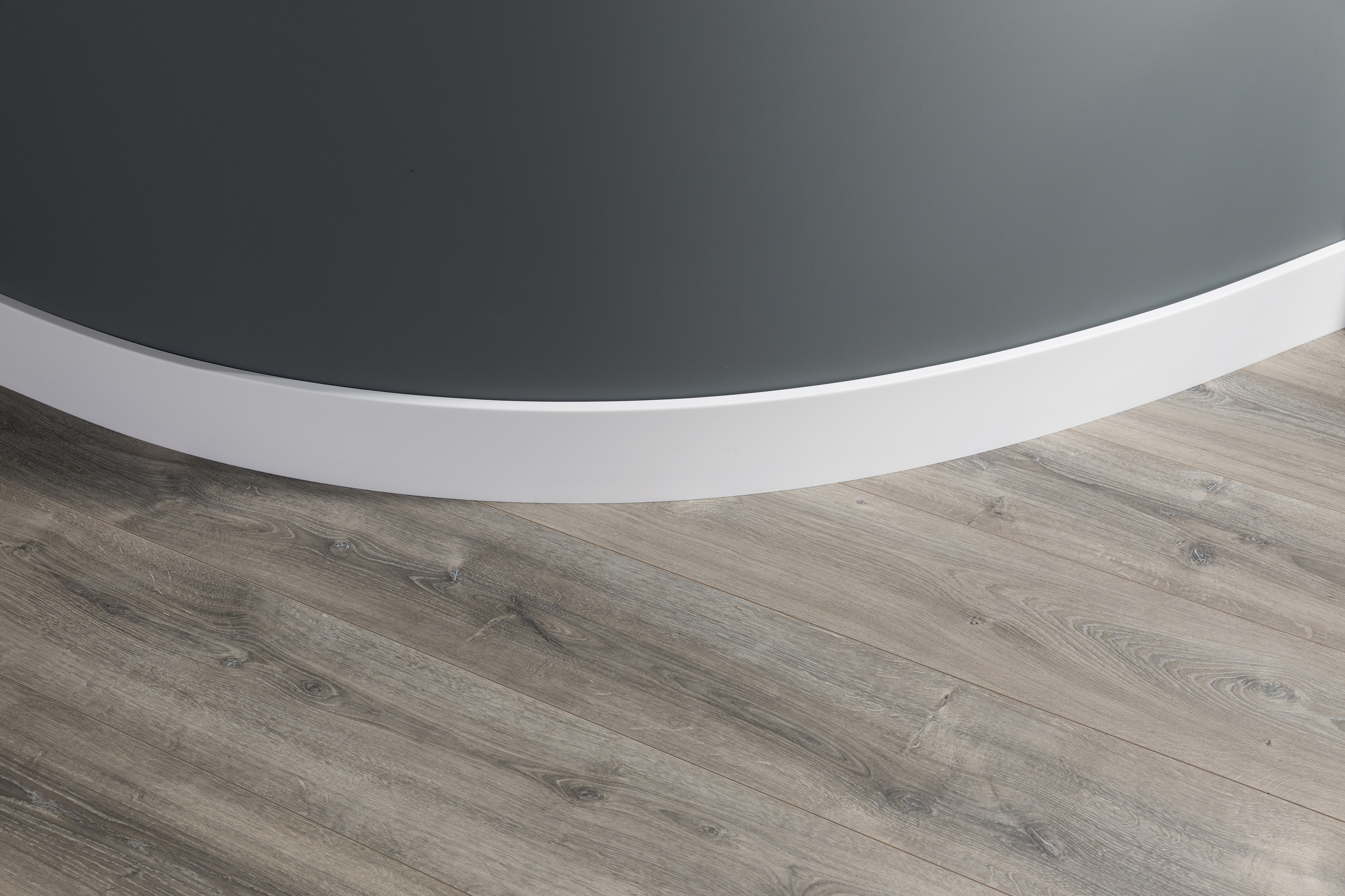 Flexibele Moderne Plint 120/90/70x15 Wit 16045