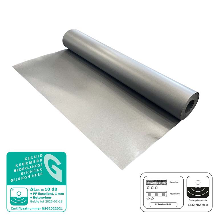 PF ondervloer click pvc / 10DB / vloer-koeling/verwarming