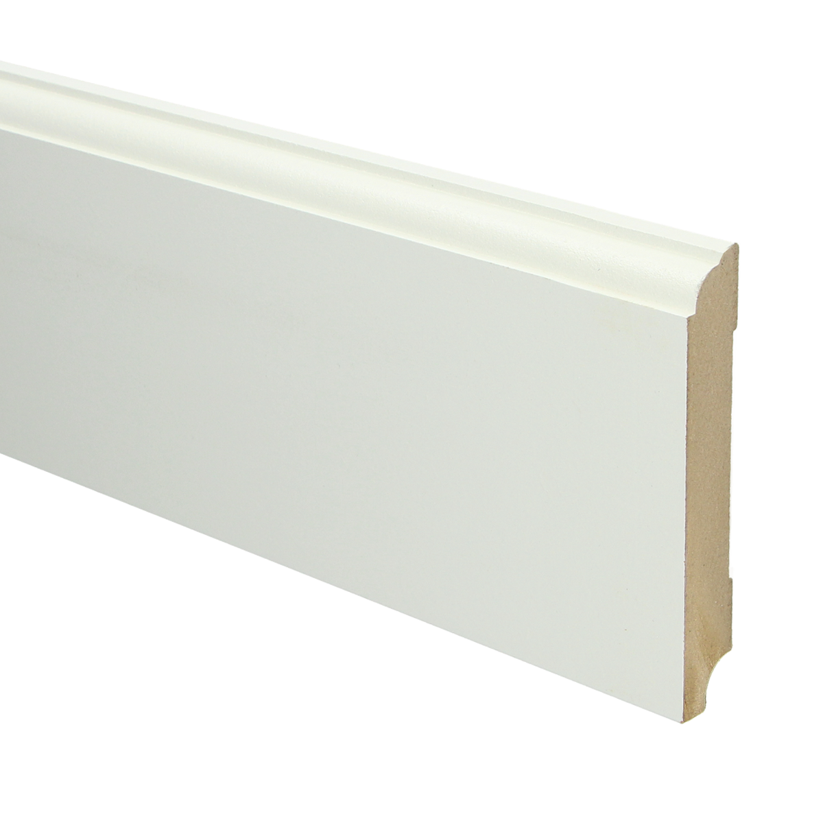 MDF Eigentijdse Plint 115x18 RAL 9010 Zuiver Wit 16016