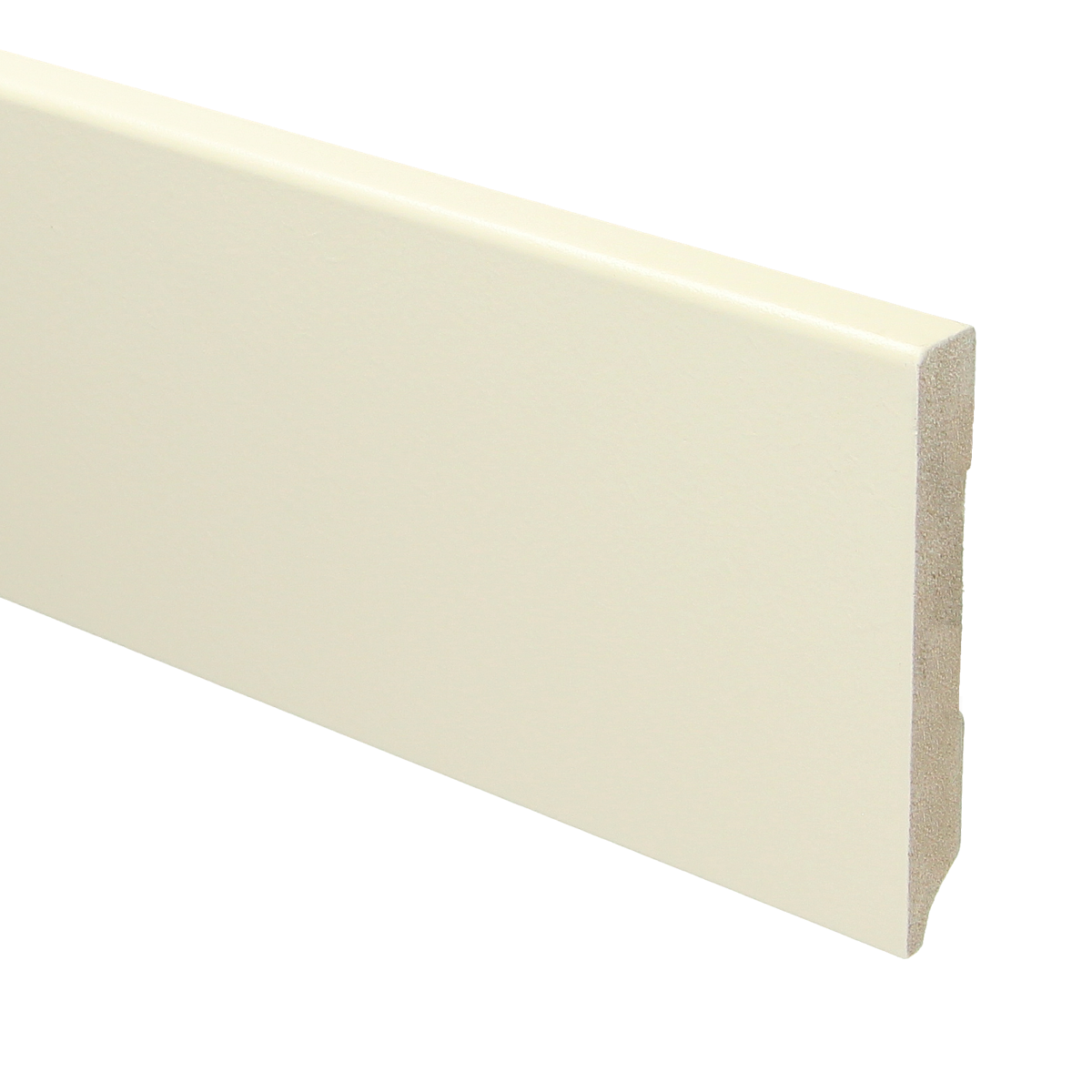 MDF Moderne Plint 90x12 RAL 9001 Cremewit 15925