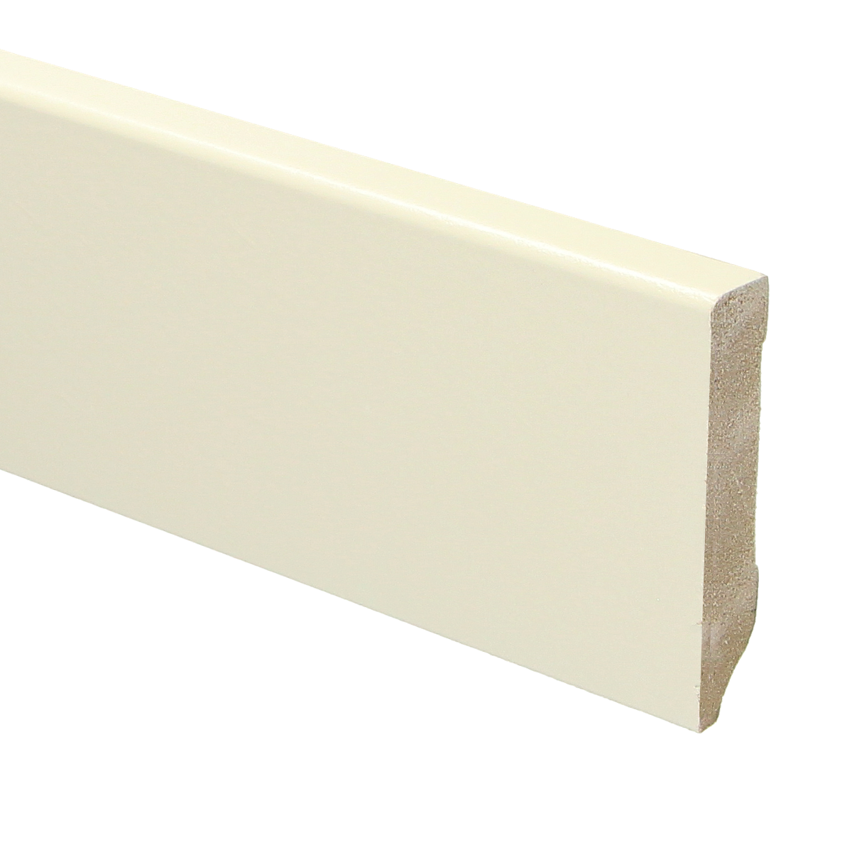 MDF Moderne Plint 70x12 RAL 9001 Cremewit 15924