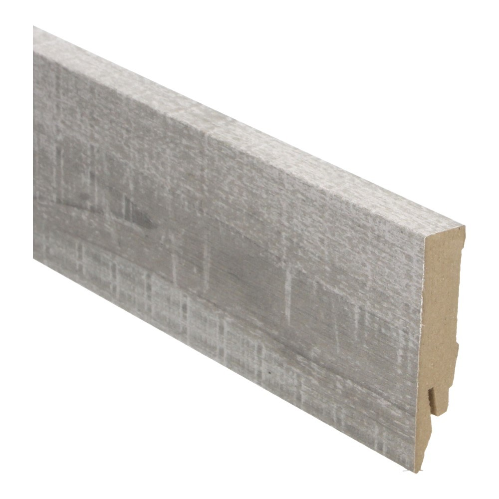 Rechte Folieplint Eik Grijs Met Zaagsnede 27157