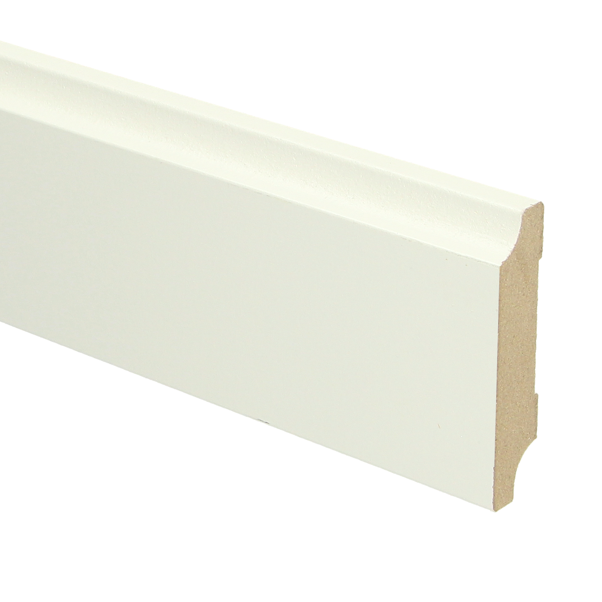 MDF Retro Plint 70x15 RAL 9010 Zuiver Wit 16020