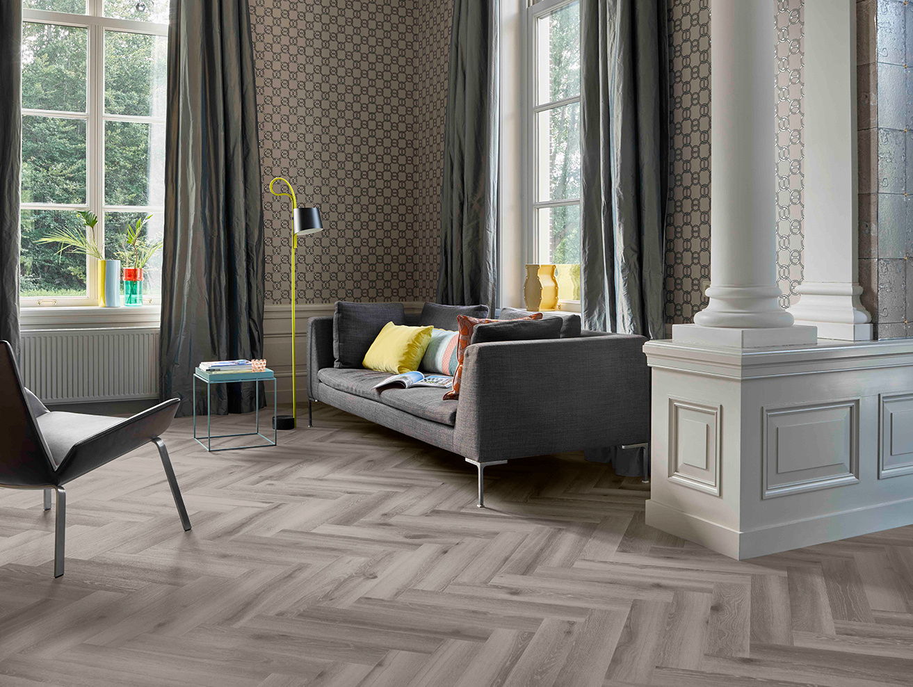 Tarkett ID Supernature Visgraat Forest Oak Smoke 24535118