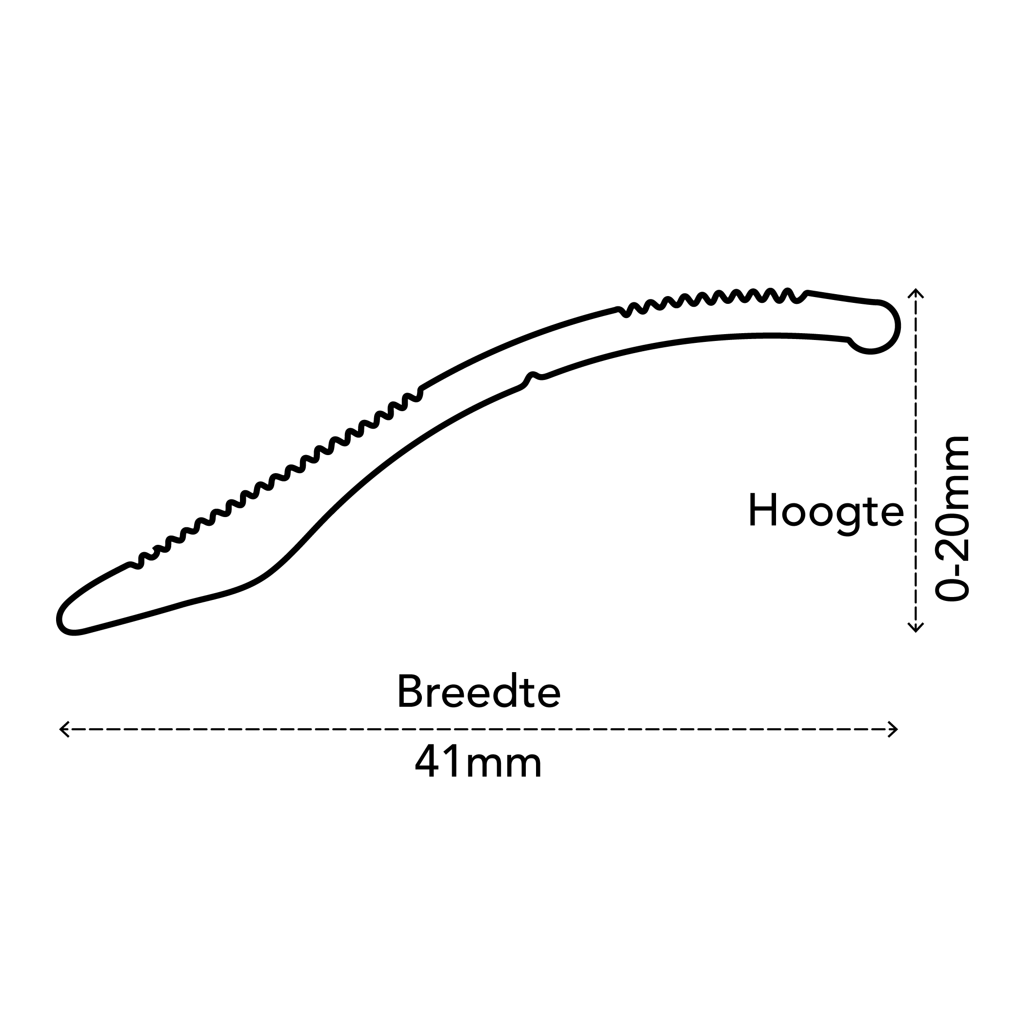 Overgangsprofiel 0-20 mm 1m Brons 50370