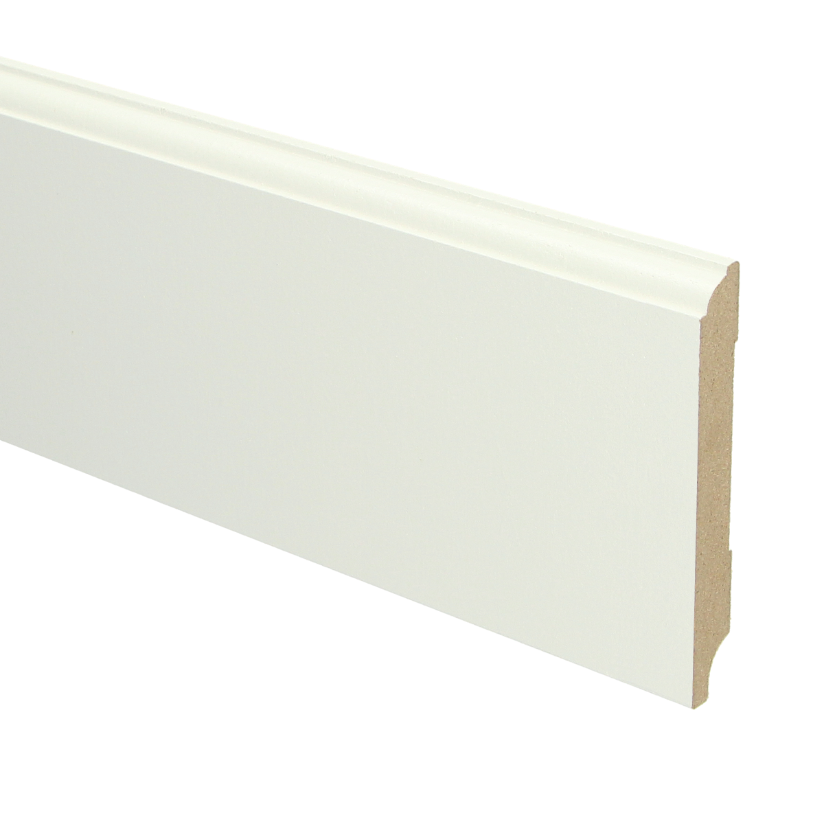MDF Eigentijdse Plint 90x12 RAL 9010 Zuiver Wit 16047
