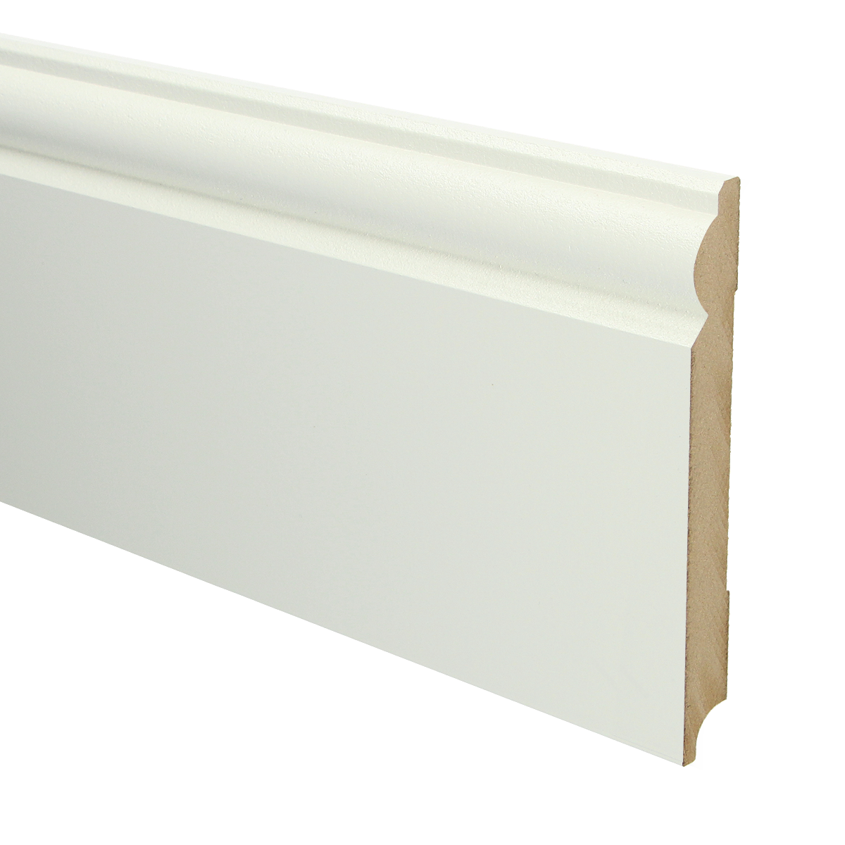 MDF Barok Plint 150x18 RAL 9010 Zuiver Wit 16062